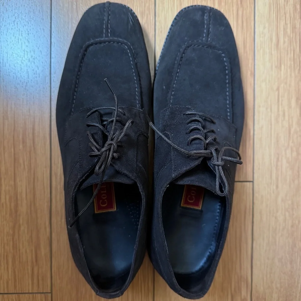COLE HAAN City Brown Suede Lace Up Thick Sole Oxfords Size 10